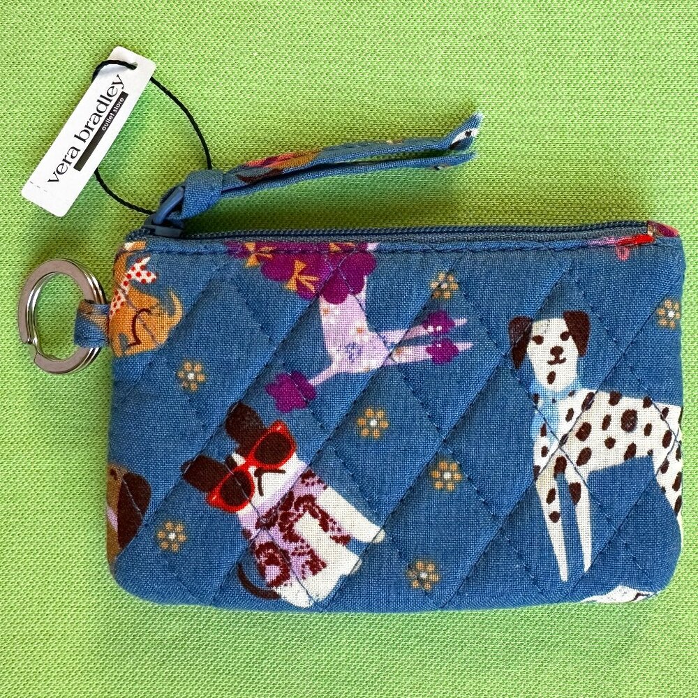 VERA BRADLEY BARK PARK ZIP ID CASE:NWT DOGS